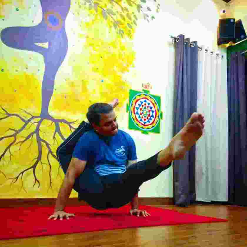 Moon Bird Pose | Sadhak Anshit Yoga Foundation® in Kanpur